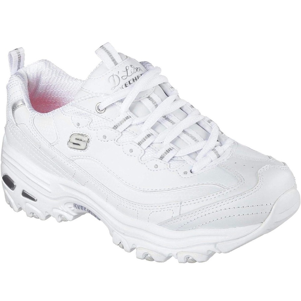 Skechers Women's D'Lites Fresh Start Memory Foam Lace-up Sneakers.